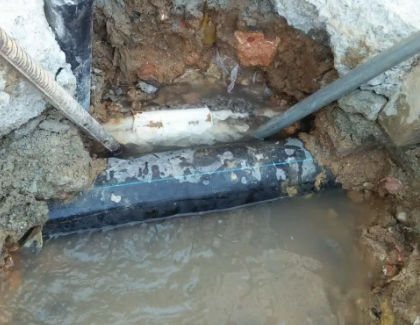 靖西测漏水之水管漏水